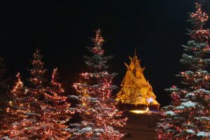Beautiful christmas lights at the Scandinavian Heritage Park