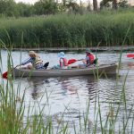 Family in canoes - Upper Souris NWR