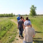 Trail photo with kids - Upper Souris NWR
