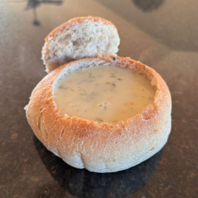 Soup in a Bread Bowl at Capone's Birria